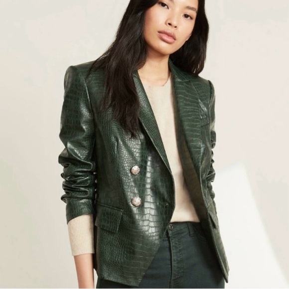 Veronica Beard Gail Faux Leather Dickey Jacket Blazer
Evergreen Size 4 Designer - Picture 1 of 8